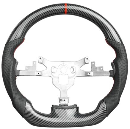 HXPKKX KANGYEBAIHUODIAN Carbon-Faser-Lenkrad, passend for Chevrolet Corvette C6 ZR1 Z06 2006–2012. Racing-Lenkrad, perforiertes Leder