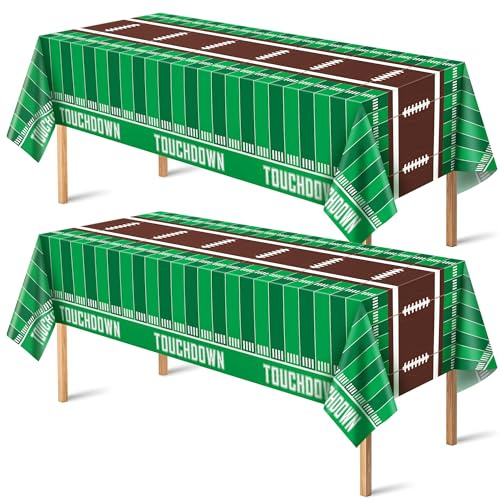 OHOME 2 Pack Super Game Bowl Party Decorations 2027 - Football Party Decorations | Football Tablecloth - Football Supplies Favors Decor Accessories for Birthday Banner Backdrop,54 X 108