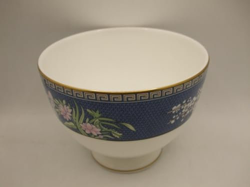 Wedgwood Blue Siam Pattern Tea Open Sugar Bowl 8cm Height Made in England