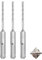 MOXPIFY 3tlg SDS Plus Bohrer 4 x 110mm,Betonbohrer mit 4 Hartmetall Schneiden und Doppelwendel für Beton und Mauerwerk