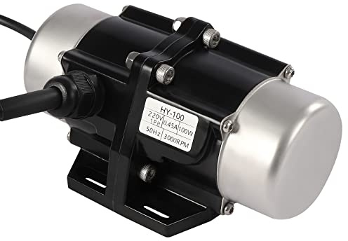 100W Electric Vibration Motor 3000rpm Adjustable Vibration Force Concrete Vibration Motor for Shaker Table Vibrating Screen Sand Screening Machine,for Mining, Metallurgy, Electricity, Construction