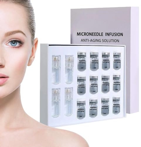 Microneedle Roller - Líquido hidratante facial, tensor y levantamiento facial, solución iluminadora calmante, producto hidratante para el cuidado de la piel para uso diurno y nocturno