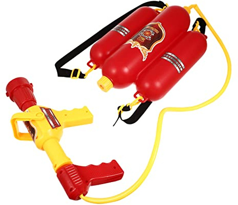 Milisten Fireman Backpack Water Shooter Toy for Kids Adjustable Straps Summer Outdoor Pool Beach Play Water Game