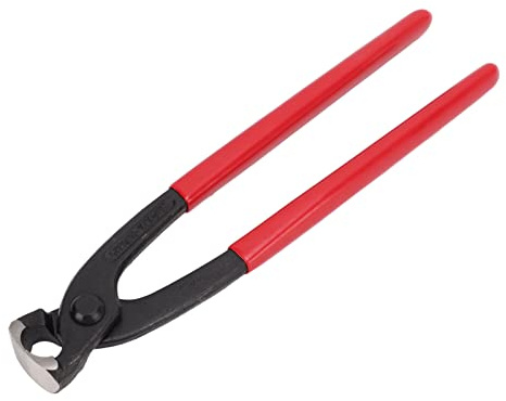 Pinza per Fascette stringitubo a Orecchio - Pinza Crimpatrice per Fascette con Estrattore di Chiodi per Fascette a Un Orecchio e a Due Orecchie