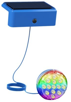 KESOTO Piscina subacquea luce solare con telecomando per internata fuori terra installa facilmente illuminazione RGB versatile