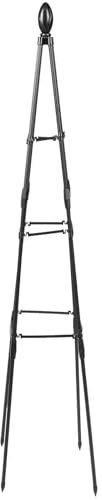 Generico Supporto per Piante Rampicanti da Giardino e Vaso Struttura in Metallo Resistente 120 CM a Triangolo Rinforzata Accessori da Giardinaggio per Ortaggi e Piante da Interno ed