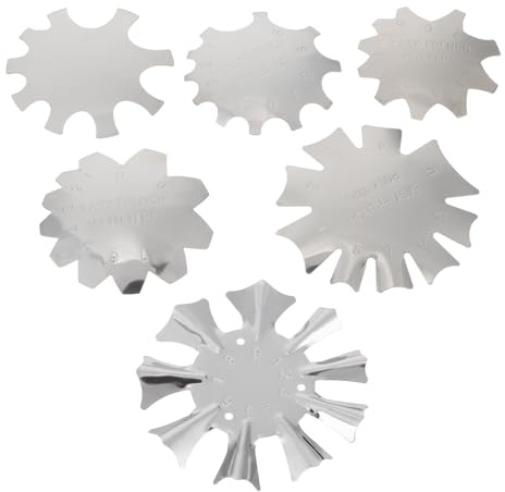 TOYZFRIENDY Lot de 6 Gabarits en Acier Inoxydable pour Nail Art Français Coupe-Ongles Précis pour Manucure DIY Outils de Modelage pour Salons et Usage Domestique