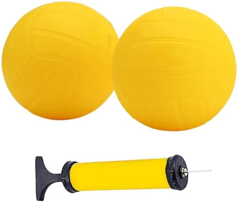 BEALIFE Palline di ricambio Spike Roundnet, palline da gioco per cortile, piscina, prato, spiaggia, 3,5 pollici, 3 pezzi, Giallo, 5 pollici 2 pezzi