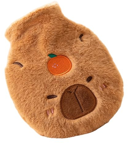 Fluffig Varmvattenflaska Mot Mensvärk Capybara Handvärmare Tillbehör | Handvärmare Pung För Patienter Äldre Studenter Idrottare Kontor Bil Soffa Säng Arbete Studier Camping Picknick Resor