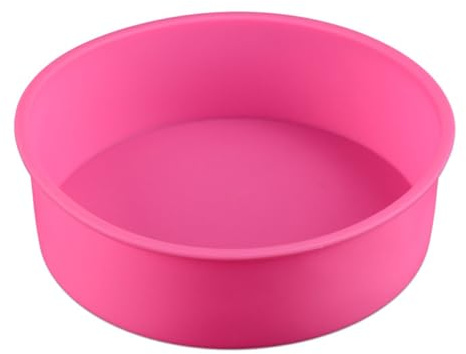 UTHCLO Set 3 Stampo per Torta Rotondo in Silicone 17 Cm, Stampi da Forno per Dolci e Cupcake, Teglia Antiscivolo per Cottura Casalinga e Professionale Colore Casuale Colore Casuale
