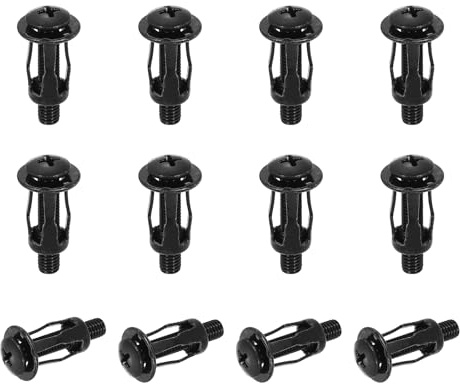 QUARKZMAN Chevilles Métalliques Pour Murs Creux M5x28mm Noir 12Pcs | Vis Pour Placo, Molly Bolt Hollow Drive, Pour Plaque De Plâtre, Briques, Portes En Bois, Métal Fin, Béton, Maçonnerie