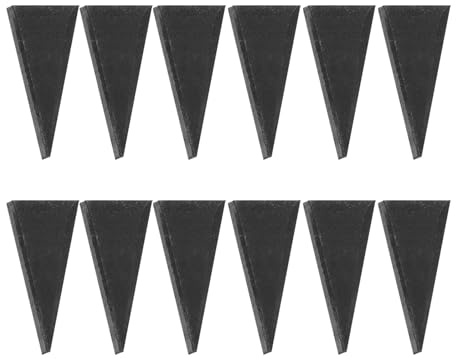 Gatuida Lot de 12 Coins Triangulaires en Acier au Carbone pour Hache, Accessoires Outil de Travail du Bois, Petite Taille, Usage Intérieur et Extérieur, Protège-manche, Stabilité