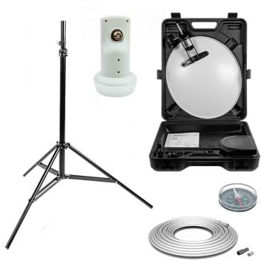 Pack MEGASAT Parabole Acier 40cm + LNB Single HDSAT + Câble Coaxial 10m + Trépied