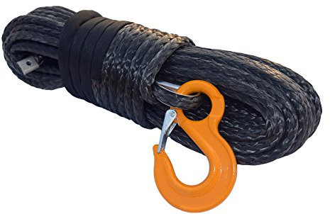 Câble treuil en kevlar pour quads, 12 mm x 30 m rouge
