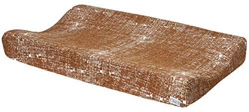 Meyco Baby Wickelauflagenbezug 50x70cm Fine Lines Baumwolle Camel | 100 % Baumwolle, Wickelunterlage, angenehm weich, hautfreundlich, atmungsaktiv, vielseitig einsetzbar, pflegeleicht