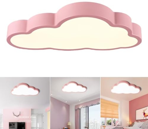 GUANSHAN 36W Ultra Thin 5cm LED Deckenleuchte Kinderzimmer Deckenleuchte Dimmbar Clouds Deckenbeleuchtung Cloud Lampe Mit Fernbedienung Für Jungen Mädchen Schlafzimmer, Kindergarten