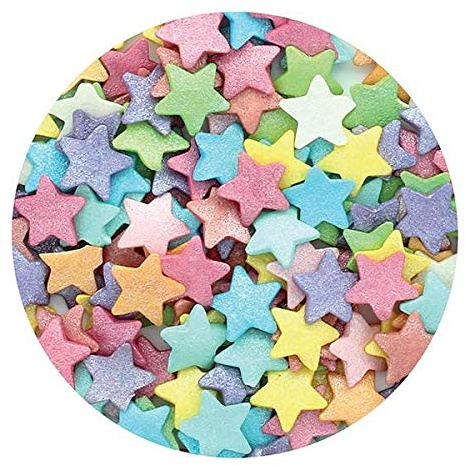 Jumbo Rainbow Stars Sprinkle Mix - 60g