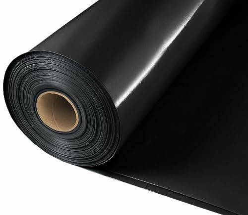 Damp Proof Membrane Black Polythene Sheeting Roll DPM B2C 5m Wide 300MU Various Lengths 1m - 25m (10m x 5m)
