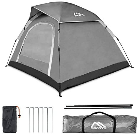 MSPORTS Campingzelt Premium Pop Up Zelt 2-3 Personen Wurfzelt Wasserdicht Winddicht Kuppelzelt Zelt