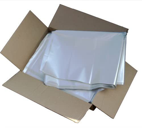 Robuste Müllbeutel (100 Stück) – robuste allgemeine kommerzielle Abfälle, recycelt, 120 l, 20 kg, Müllbeutel, Müllbeutel, transparent