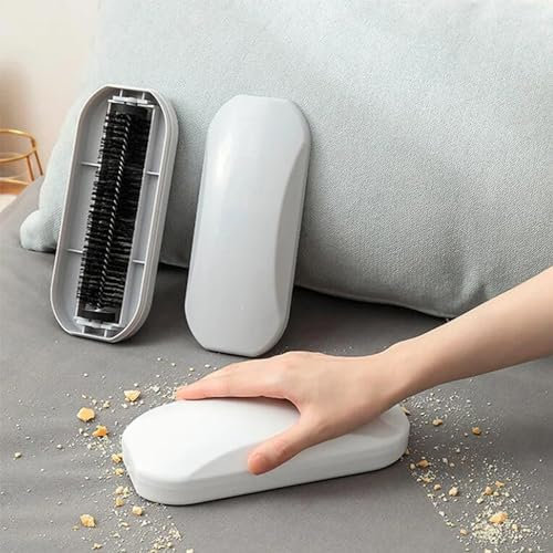 HURRISE Handheld Roller Sweepers,Rolling Crumb Sweeper Crumb Brush, Reusable Handheld Crumb Sweeper Home Soft Hair Debris Collector for Table Bed Sheet Clothes Sofa