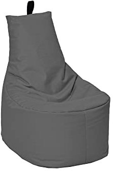 MILLINDABAG Modern Sitzsack für Kinder und Erwachsene Sessel Kissen In & Outdoor Gaminggeignet & bereits gefüllt Sitzkissen Bodenkissen (Anthrazit, XL - Durchmesser 65 cm ohne Hocker)