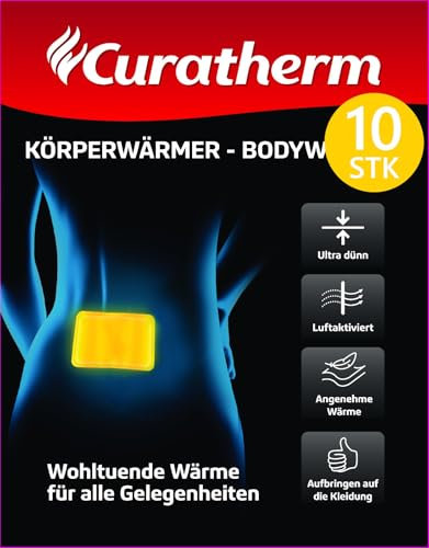 CURATHERM 10x Wärmepflaster Rücken Nacken und Schulter 12 Stunden angenehme Tiefenwärme Rückenwärmer Körperwärmer Bodywärmer selbsthafend luftaktiv