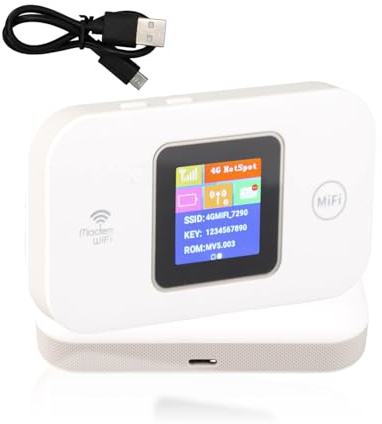 Mobiler WLAN Hotspot, M9 4G LTE Entsperrtes WLAN Hotspot Gerät, 150 Mbit/S, Unterstützung für 10 Benutzer, Tragbarer WLAN Router mit SIM Kartensteckplatz für Unterwegs