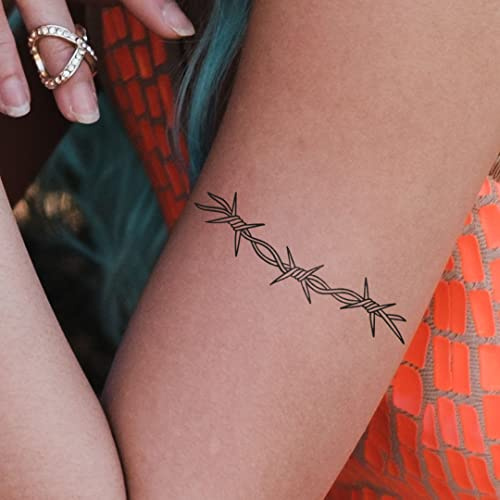 MyJagua Tattoo • Stacheldraht | 1-2 Wochen Tattoo | Auf Pflanzenbasis | Hautverträglich | Wasserfest | Neue Tattoo Technologie | Kein Klebe Tattoo