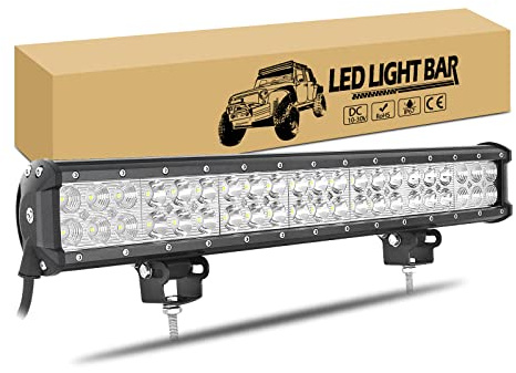 RIGIDON Led Light Bar 20 Zoll 50 cm 126W Lichtbalken Offroad 12V 24V | Spot Flood Offroad Beleuchtung, Wasserdicht Led Arbeitsscheinwerfer für Auto Traktor SUV UTV ATV 4x4 Fahrzeuge, 6000K Weiß