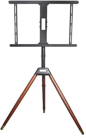 ZORZA Staffa TV Treppiede per televisorida 32 a 75 Pollici Altezza Regolabile Girevole Angolo Regolabile Faggio di Alta qualità Supporto TV Mobile a Pavimento Peso max35kg (32-75inch,Black)