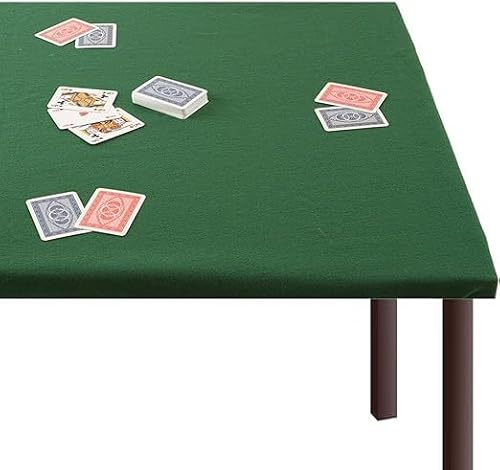 Corredocasa Tappeto Verde da Gioco Carte Copritavolo Mollettone Salvatavolo in Panno Poker con Elastico Perimetrale Antiscivolo Made in Italy- Disponibile in Varie Misure (6 posti 120x160 cm)