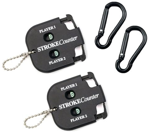 Golf Score Counter Stroke Counter, Golf Result Counter, Golf Scorer Counter, Player Punch Counter, Golf Punch Counter, 2 Pieces Score Counter Golf Result Indicator with 2 Carabiners, 2 Player Blow