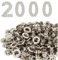 Emoshayoga 2000 ojales para lonas, 10 mm, ojales para alicates de ojales, lonas, telas, cortinas y pancartas (plata)