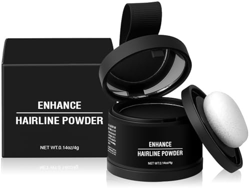 Hairline Powder,Ansatzpuder,Haarpuder Haaransatz,Haar Concealer Zur Haarverdichtung Für Frauen&Männer,Root Touch Up Powder,Wasserfestes Haar Make-Up Zum Ansatz Kaschieren (#05 Black, 2 Stück)