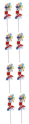 HANABASS 8pcs Pinwheels for Garden Outdoor Windmill Stakes for Vibrant Landscape Decoration for Home Park and Use