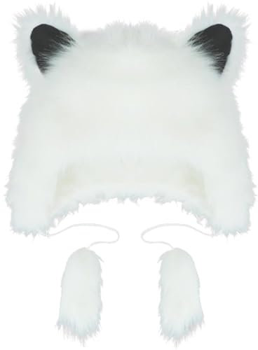 Kawaii Katzenohren-Beanie-mütze, Plüsch-Winter-warmmütze, Lustige Anime-mütze, Schöne Lolita-mütze, Kostüm-Partyhut Für Frauen Und Mädchen