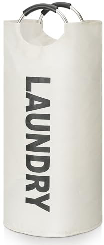 Faltbarer Wäschekorb, Wäschekorb mit 90 L Fassungsvermögen, Griff, Wasserdichter Oxford-Stoff, Flaschensammler