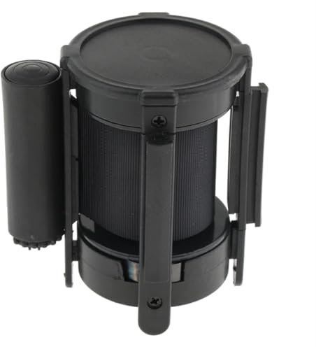 Einziehbare Gürtel Barriere 3 Meter Versenkbare Gürtel Barriere Warteschlange Stanchion Crowd Control Barriere Sicherheit Versenkbare Gürtel(Black)