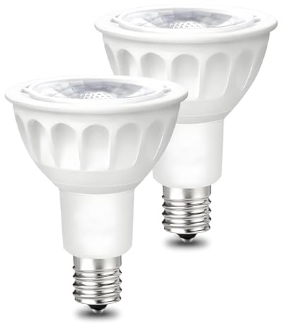 XRZT E17 LED Bulb 5W(40W 50W Equivalent), Intermediate Base Spotlight Bulb, Warm White 3000K, E17 Reflector R14 Bulb for Curio Cabinet, Non-Dimmable, Pack of 2