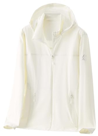 RLEHJN Veste De Protection Solaire Pour Homme À Capuche Veste Solaire Extérieure Respirante T Shirt Anti-Uv Avec Fermeture Éclair Intégrale Haut À Manches Longues De Pêche Vêtements Pour L'extérieur