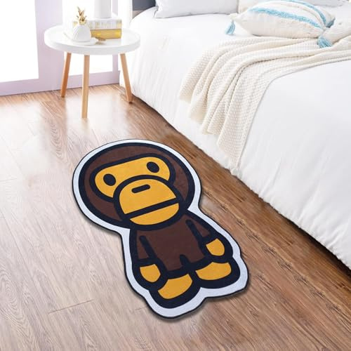 Lumirug oregelbunden baby bape matta hypebeast matta urban stil dekor sneaker rum spelinställning sovrum kontor 100 x 150 platt halkfri tvättbar golvmatta