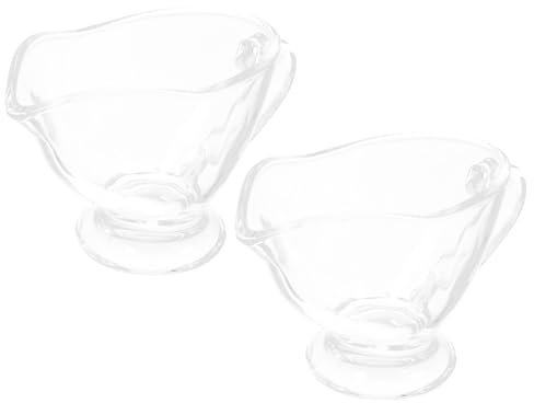POPETPOP 2pièces Saucière Verre Transparent Bec Verseur Pour Sauce Pot à Sauce Pour Cuisine Service à Condiments