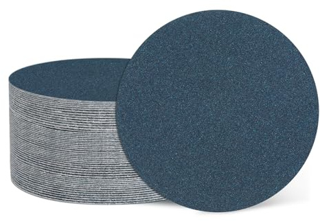 sourcing map 100 Pcs 5 Inch Sanding Disc 100 Grit Blue Zirconia | Hook and Loop Sandpaper Random Orbital Sander Pads for Woodworking Metal Stone Grinding and Polishing
