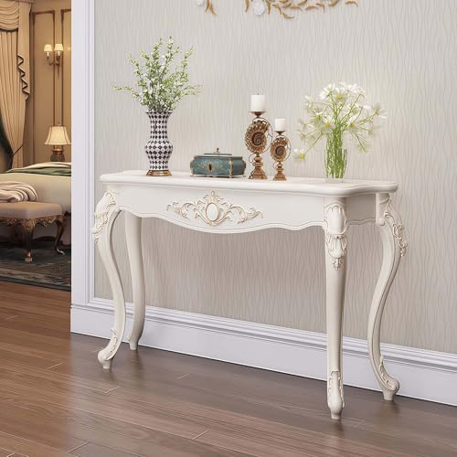 UIHECTA Console Moderne en Bois pour L'EntréE, Table D'Appoint éTroite pour Couloir, Design éLancé, pour Salons Et CanapéS, Solution De Rangement éLéGante Et Fonctionnelle,d'or,120cm