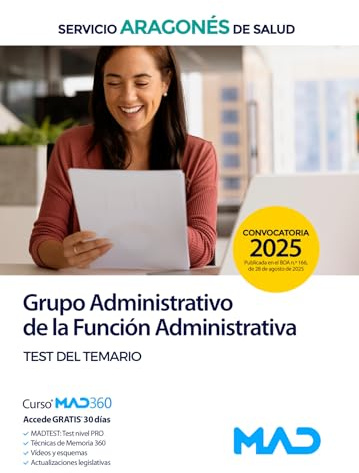 Grupo Administrativo de la Función Administrativa del Servicio Aragonés de Salud. Test del temario