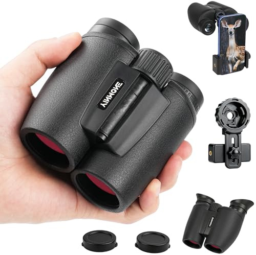 YINMONE 12x30 Compact Binoculars for Adults Kids, HD High Powered Binocular