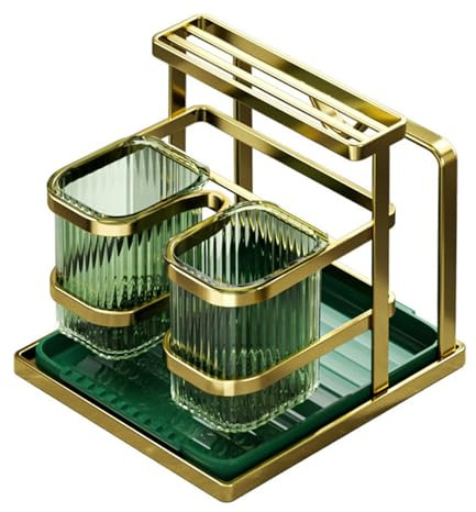 PxQuerantic Porta bacchette multifunzionale per coltelli da, supporto organizzatore per utensili in acciaio inox con base per tagliere, asciugacoltelli da banco per una conservazione or