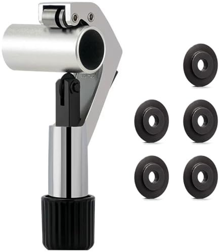 GOLDEAL Tube Cutter,Constant Swing Pipe Cutter Tool for Metal Pipe,1/4-1-5/8,with 1 Spare Cutting Blades & Deburring Tool,Bike Front Fork/Seatpost/Seat Tube/Steerer Tube Cutter(Silver)