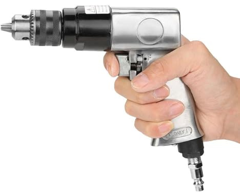 Jadeshay Druckluft Bohrmaschine, 3/8 Zoll Druckluftbohrer Pneumatische Bohrmaschine Luftbohrer 1700rpm umkehrbarer Druckluftbohrer zum Bohren von Löchern
